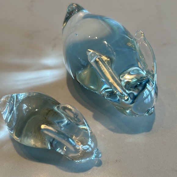 Vintage Clear Hand blown art glass rabbits - Picture 11 of 16